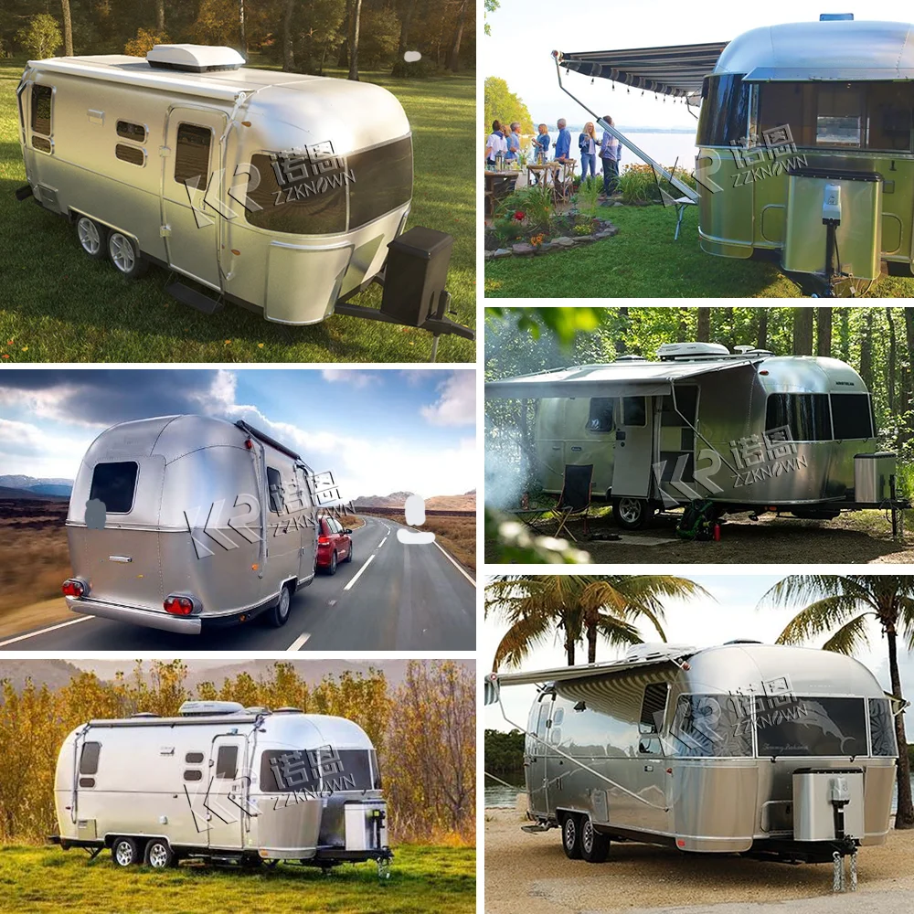 Nuovi rimorchi da viaggio mobili personalizzati in stile roulotte all'aperto Camper per camper con accessori per auto