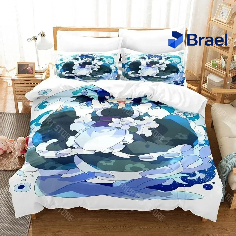 Exquisite 3D Print Anime Wakasagihime (Touhou) Bedding Set Single Twin Full Queen King Size Bed Set Aldult Kid Bedroom Duvet Cov