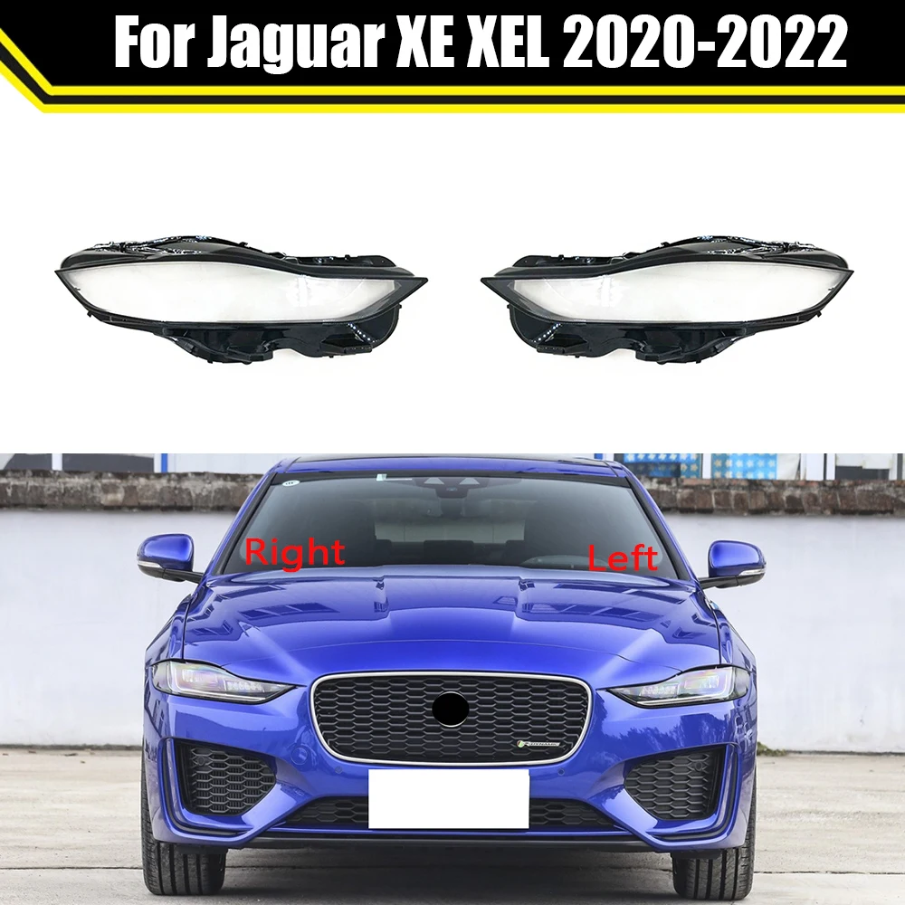 Head Light Caps For Jaguar XE XEL 2020 2021 2022 Car Lampshade Transparent Lamp Shade Front Headlight Cover Lens Headlamp Shell