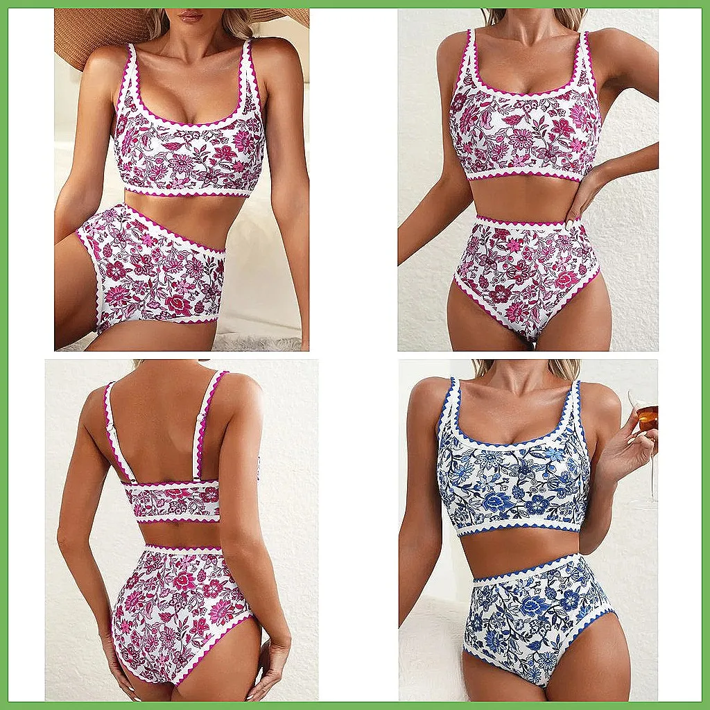 

Sexy Floral Bikini Set for Women Push Up Brazilian Swimwear Beach Bathing Suits