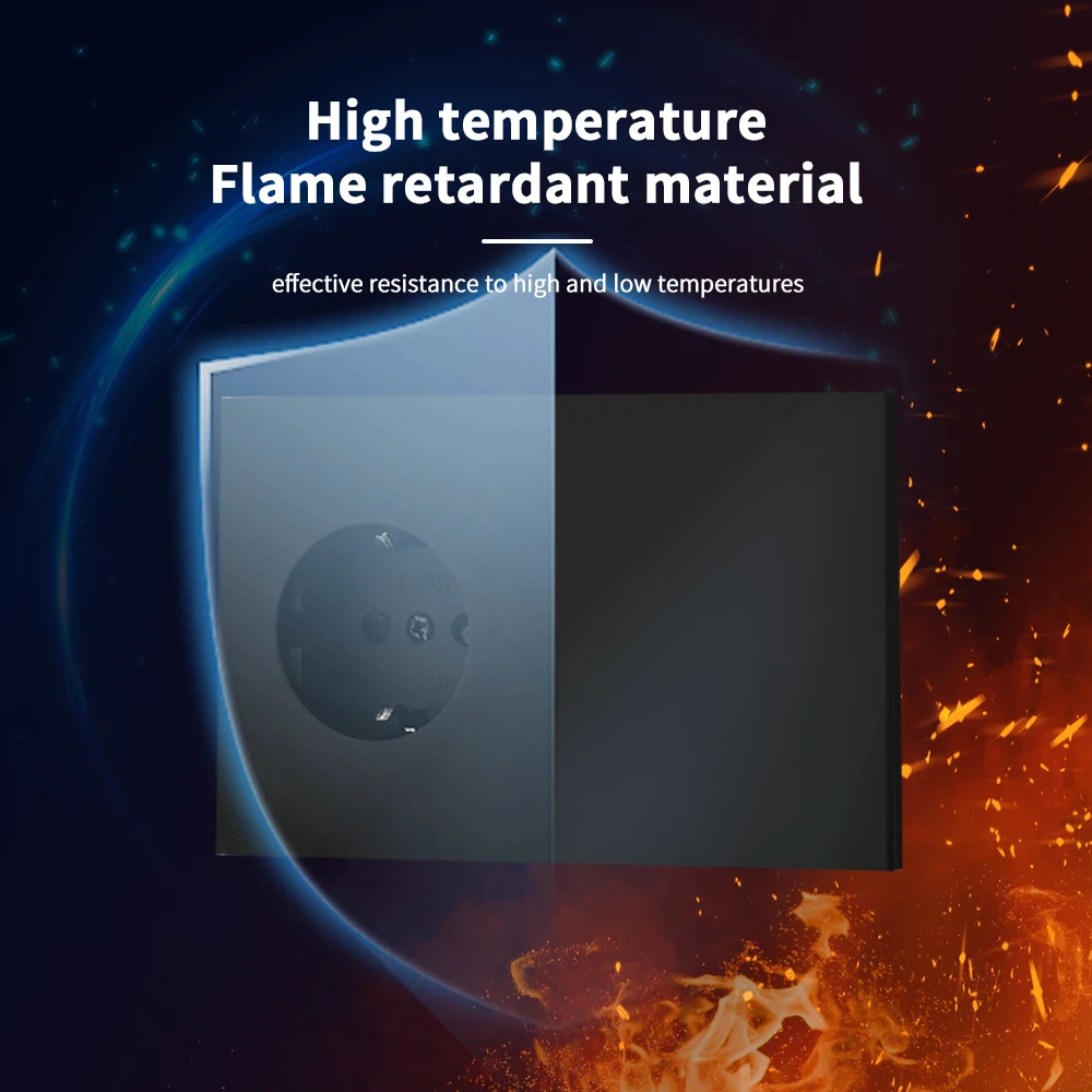 ปุ่มสีดําสวิตช์ไฟฝังซ็อกเก็ตผิวรู้สึกสีแบบบูรณาการแผงผนังซ็อกเก็ต DIY ผสมฝังสี