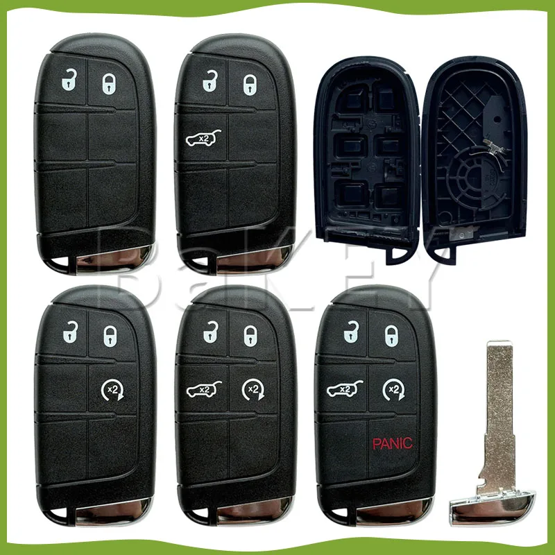 

For Jeep Grand Cherokee Dodge Ram 1500 Journey Charger Dart Challenger Durango Chrysler 300 Car Smart Key Case Shell