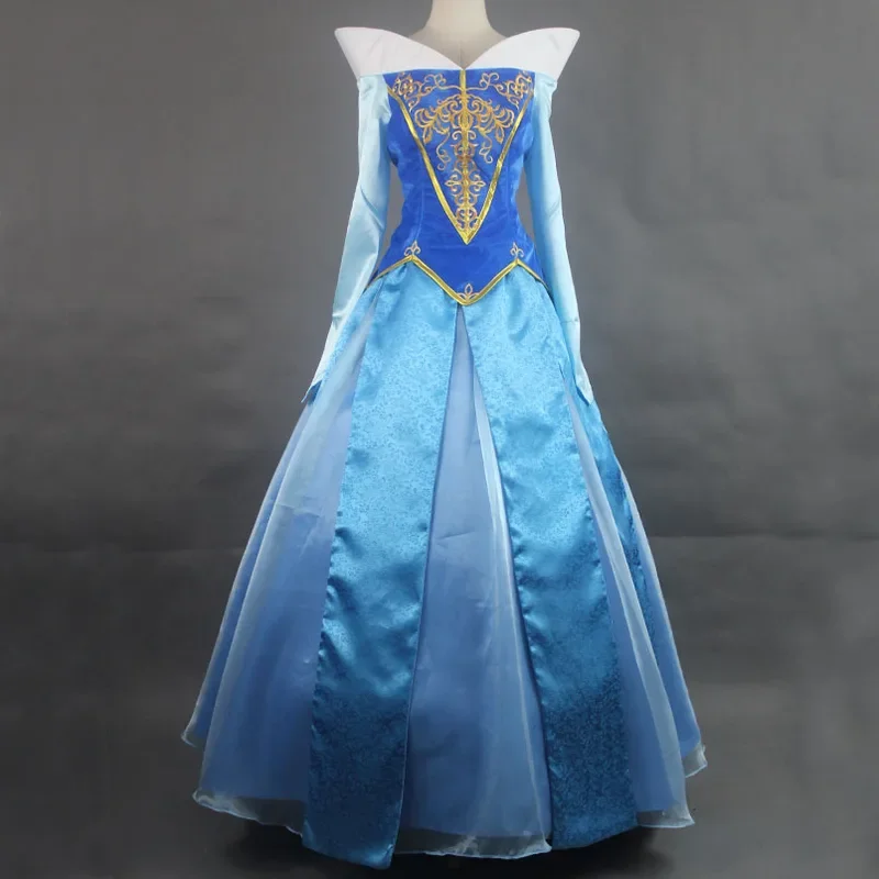 New Arrival Sleeping Princess Aurora Cosplay Costume Fancy Halloween Carnival Adult Women Party Dance Dress