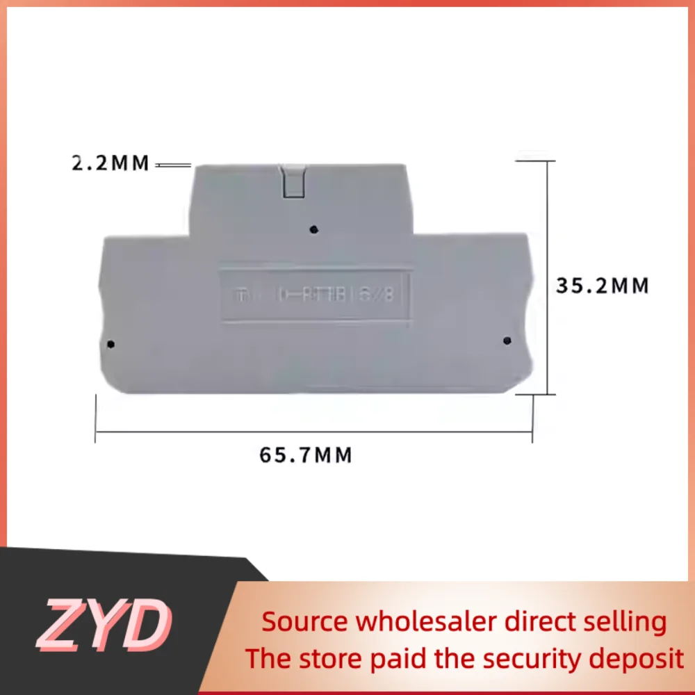 10pcs PTTB1.5 Din Rail Terminal Block PTTB-1.5 Electrical Connector 1.5mm Double Layer  Spring Wiring Connection Wire Conductor