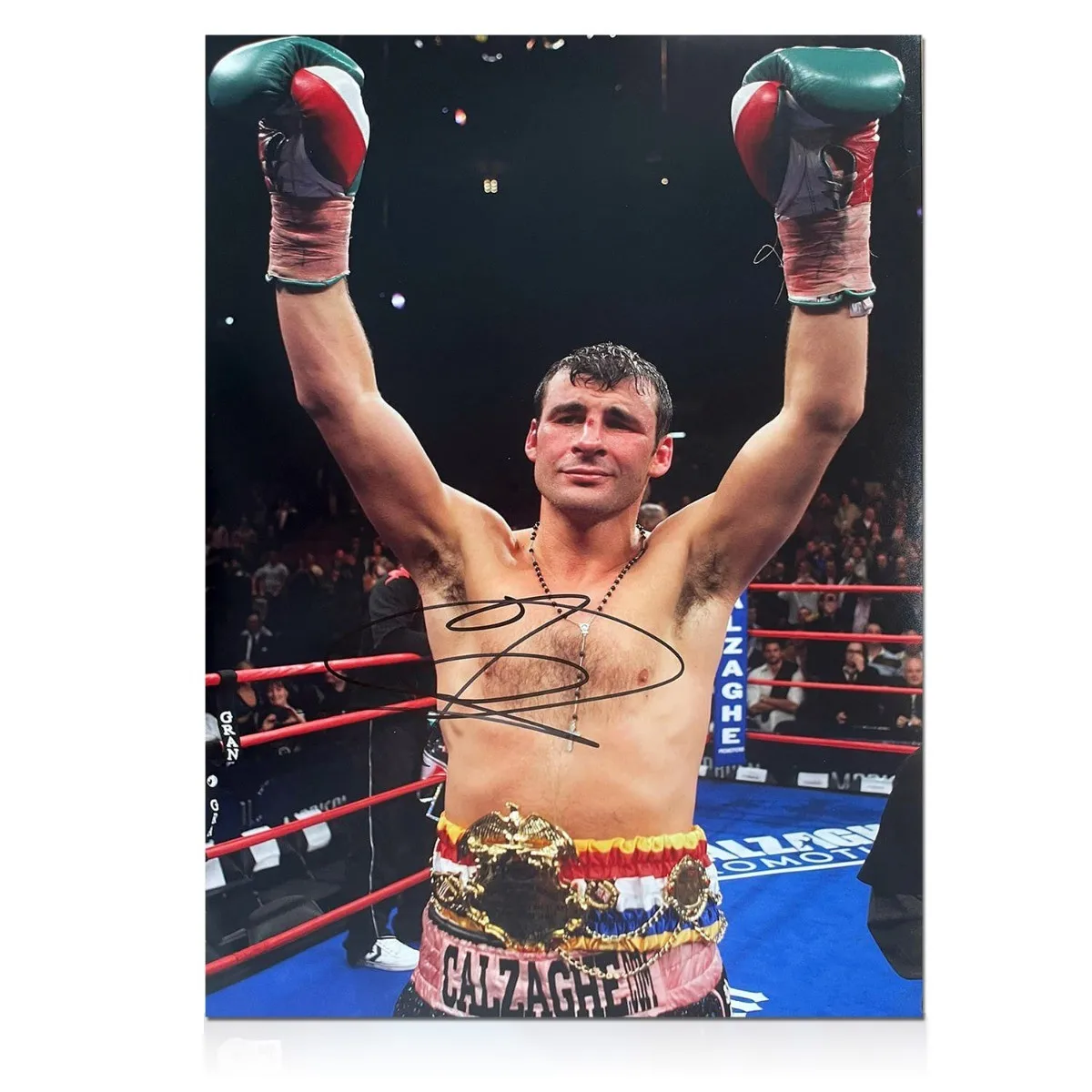 JOE CALZAGHE Ondertekend Handtekening FOTO Fan Gift Handtekening Print BOKSEN Boxer Posters Wall Art Rome Decoratie