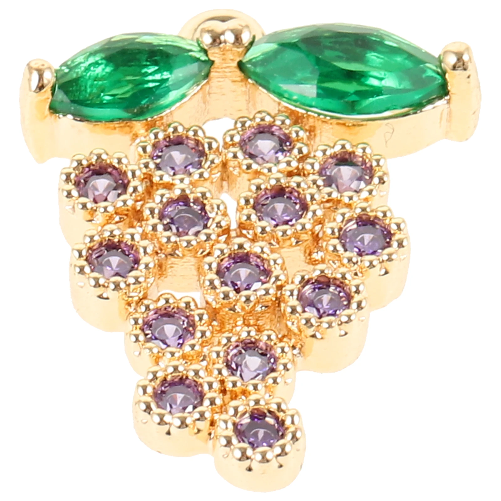 

Grape Pendant 18K Gold Plated Alloy Fruit Charms Purple DIY Earrings Necklace Bracelet Jewelry Making Projects Findings Bead