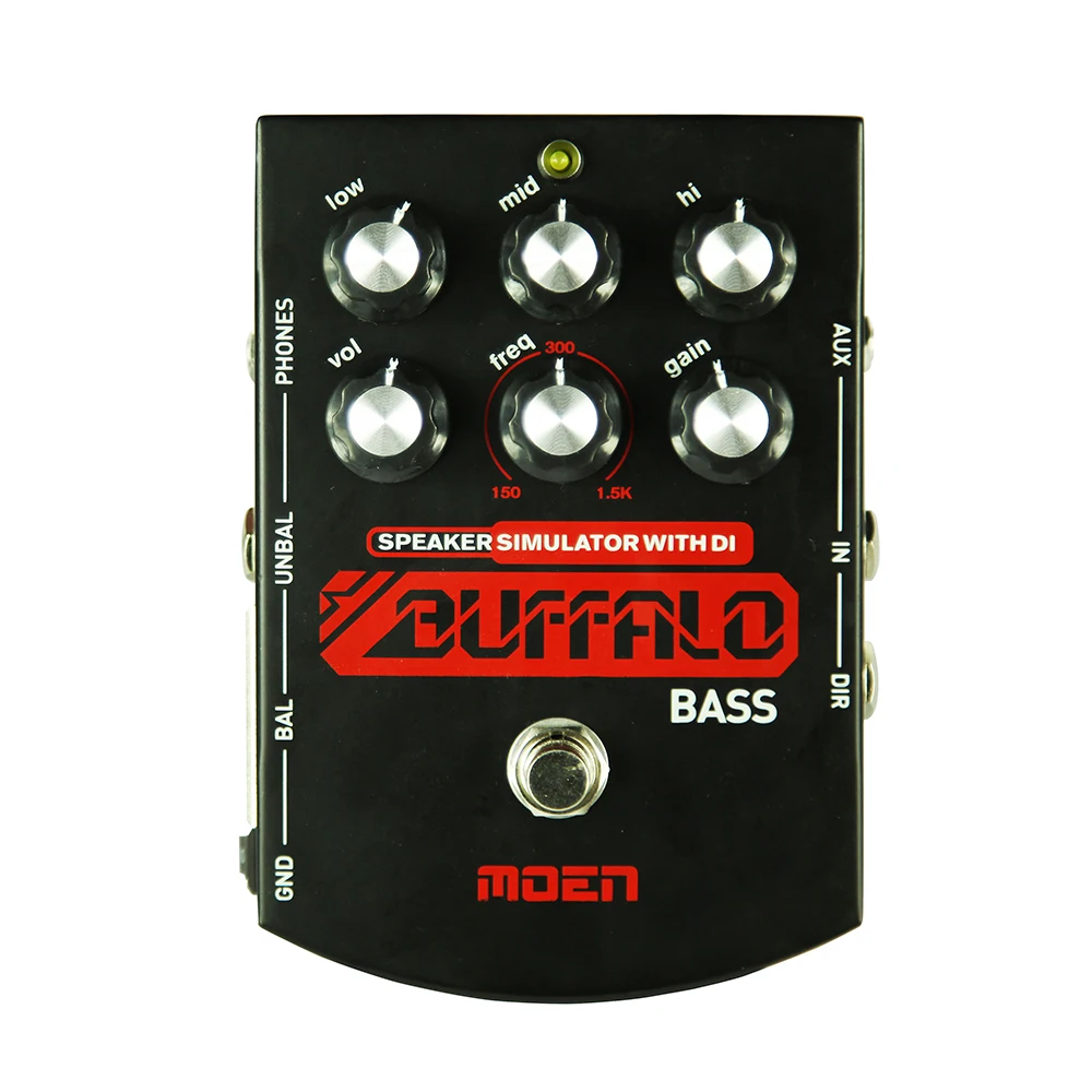 

Педаль эффектов Moen BS-BA для бас-гитары с симулятором усилителя, выходом для наушников и технологией True Bypass