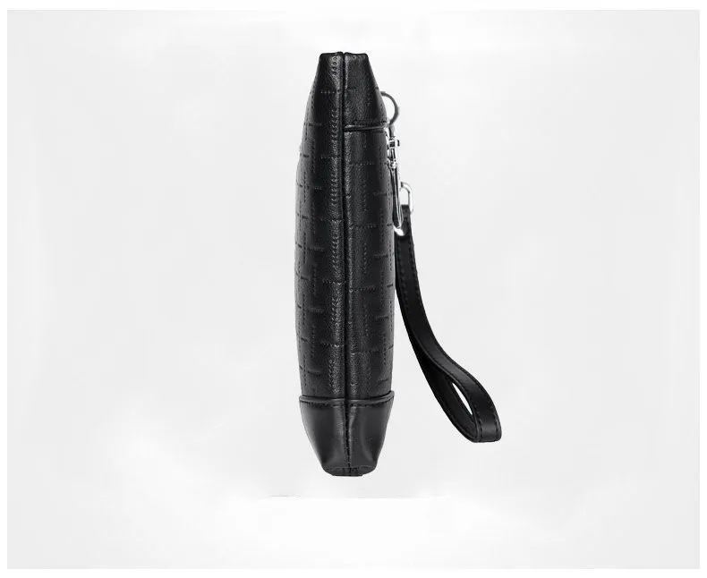 Men's Large Capacity Business Handbag PU Leather Wallet Envelope Clutch Fashionable Card Holder in Black Or Brown