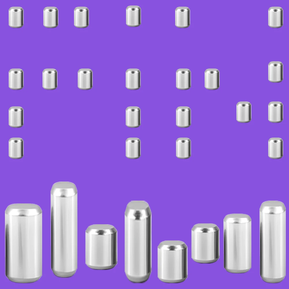 M1 M2 M2.5 M3 M4 M5 M6 M8 M10 304 perno di centraggio di posizionamento cilindrico in acciaio inossidabile perni ad albero fisso asta solida rotonda GB119 1 ~ 50 pezzi