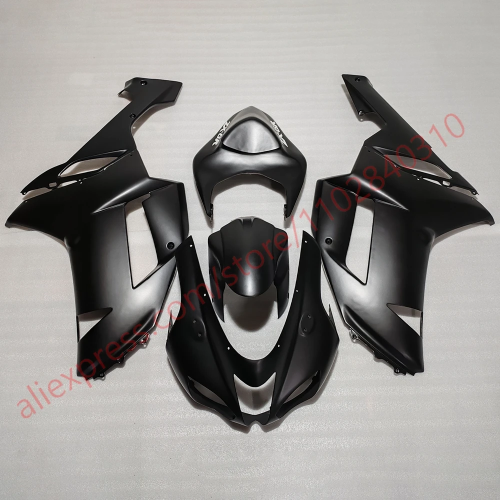 

Для Kawasaki Ninja 636 ZX-6R 2007 2008 матовый черный обтекатель мотоцикла ZX6R 07 08, окрашенный обтекатель из АБС-пластика, комплект обтекателя кузова