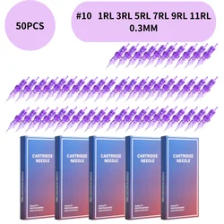 50Pcs Tattoo Cartridge Needles Cartridges Round Liner 1003RL 1005RL 1007RL 1009RL 10011RL  for Rotary Tattoo Machine Supply