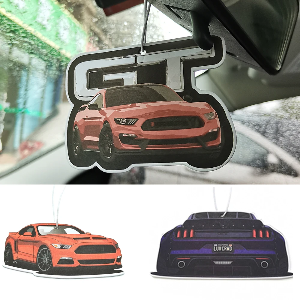 Car Air Freshener Hanging Pendant JDM Culture Auto Rearview Mirror Perfume For Mustang Chevrolet F150 Focus ST Focus RS Accessor