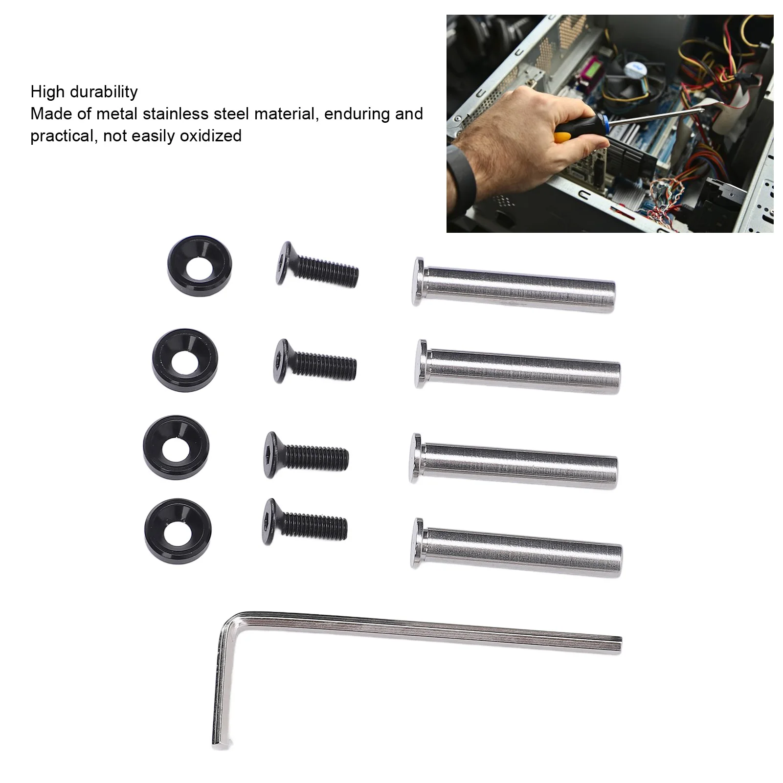 وحدة المعالجة المركزية مروحة المسمار عدة حالة الكمبيوتر مروحة مسامير اللون أنودة وحدة المعالجة المركزية مروحة مسامير الكمبيوتر مروحة التبريد جبل مسامير كيت مع غسالات