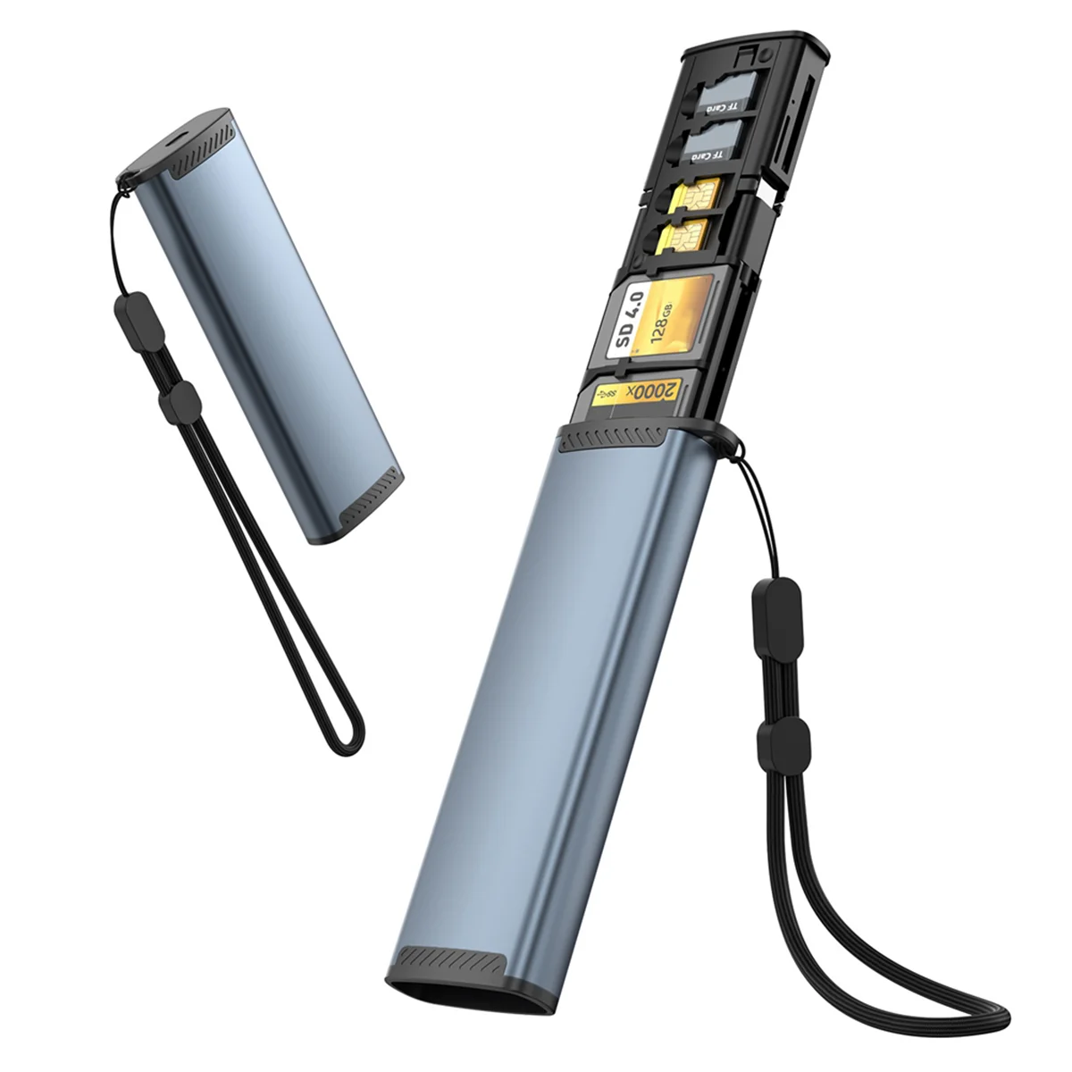 13 في 1 محول بطاقات متعدد الوظائف Sd/Tf3.0 قارئ بطاقات تخزين محمول من الألومنيوم عالي السرعة للكمبيوتر الشخصي