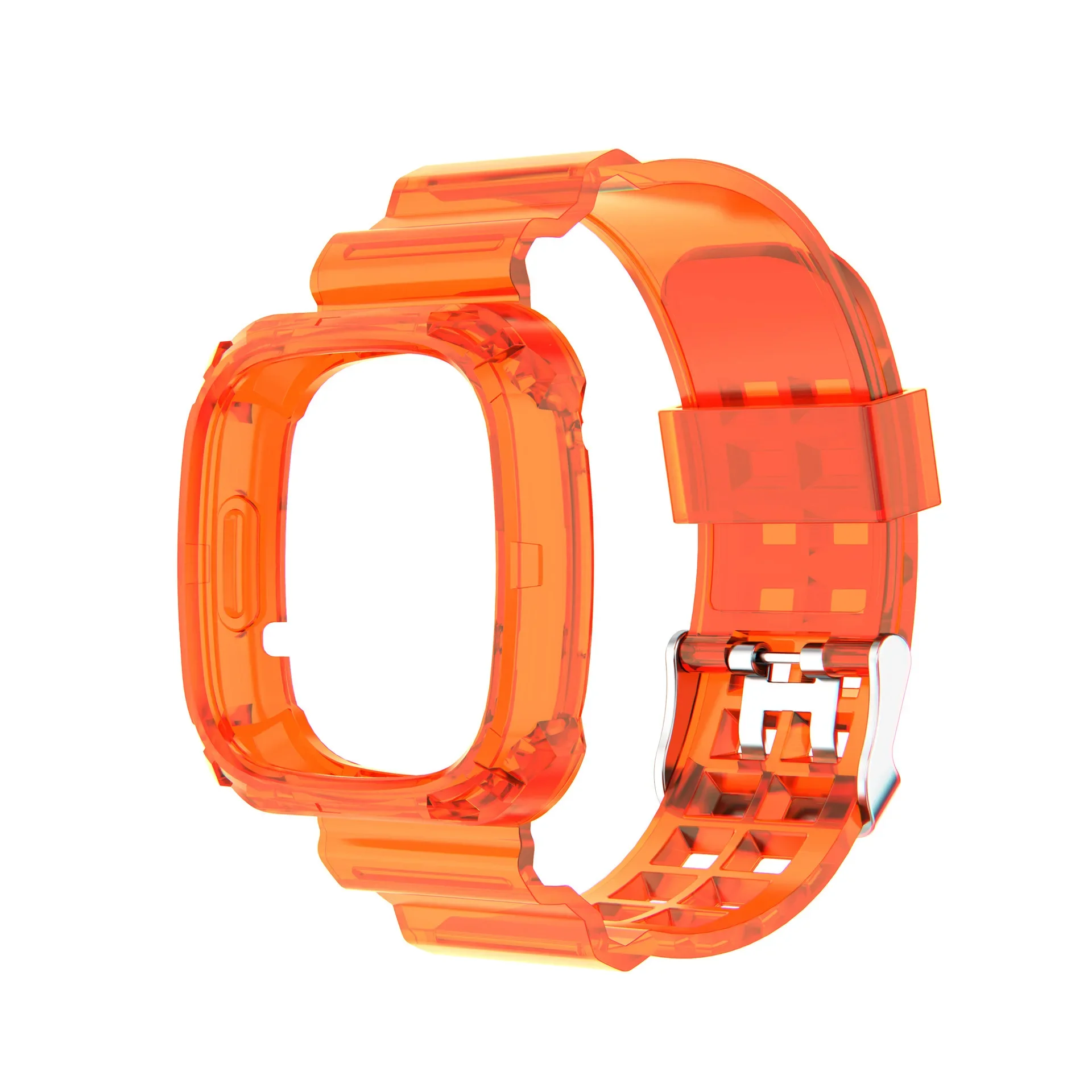 Capa transparente e pulseira para fitbit versa 3, pulseira inteligente para fit bit versa sense versa lite sense 2