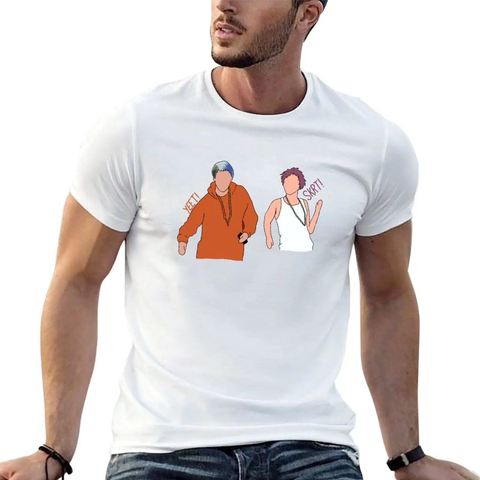 

oversize anime YEET man t shirts tshirt SKRT T-Shirt