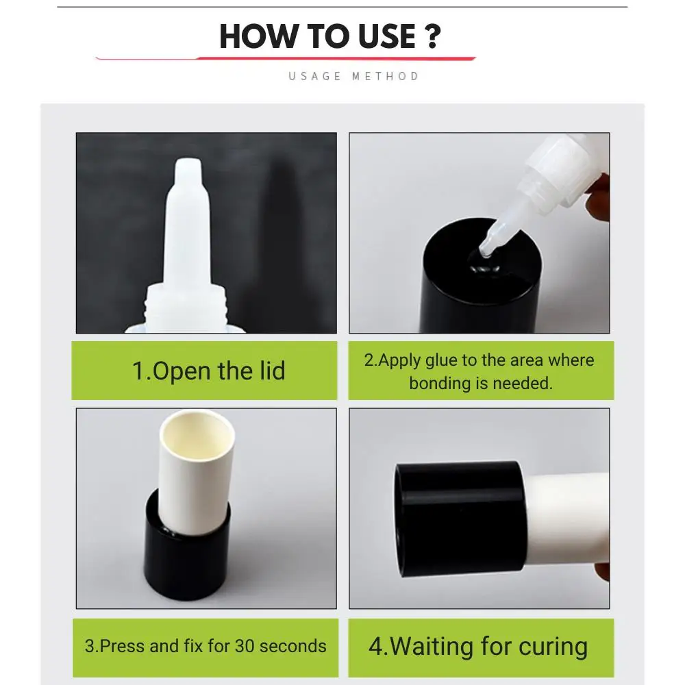 JIAOSHUILAO 495 20ML Perekat Karet PVC Kayu Keras Ikatan Lem Super Instan Transparan