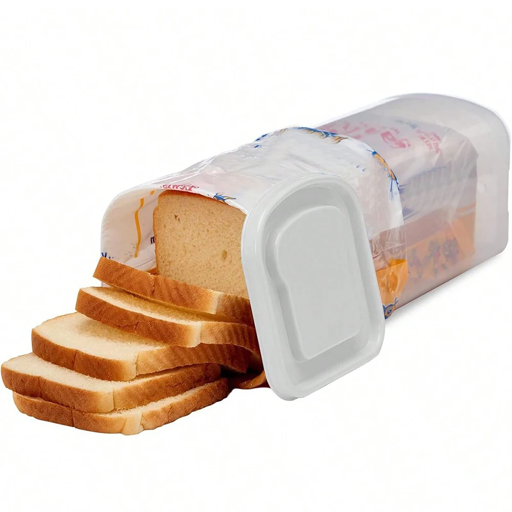 Rectangular Bread Box Translucent Cake Container Packaging Box Storage Case For Dry Fresh Foods Loaf Cake Keeper