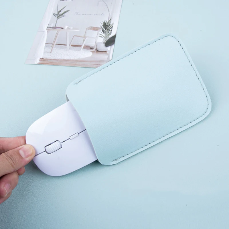 1PCS  Wireless Mouse Storage Bag Suitable For Magic Protective PU Leather Sleeve Bag Anti-scratch Case