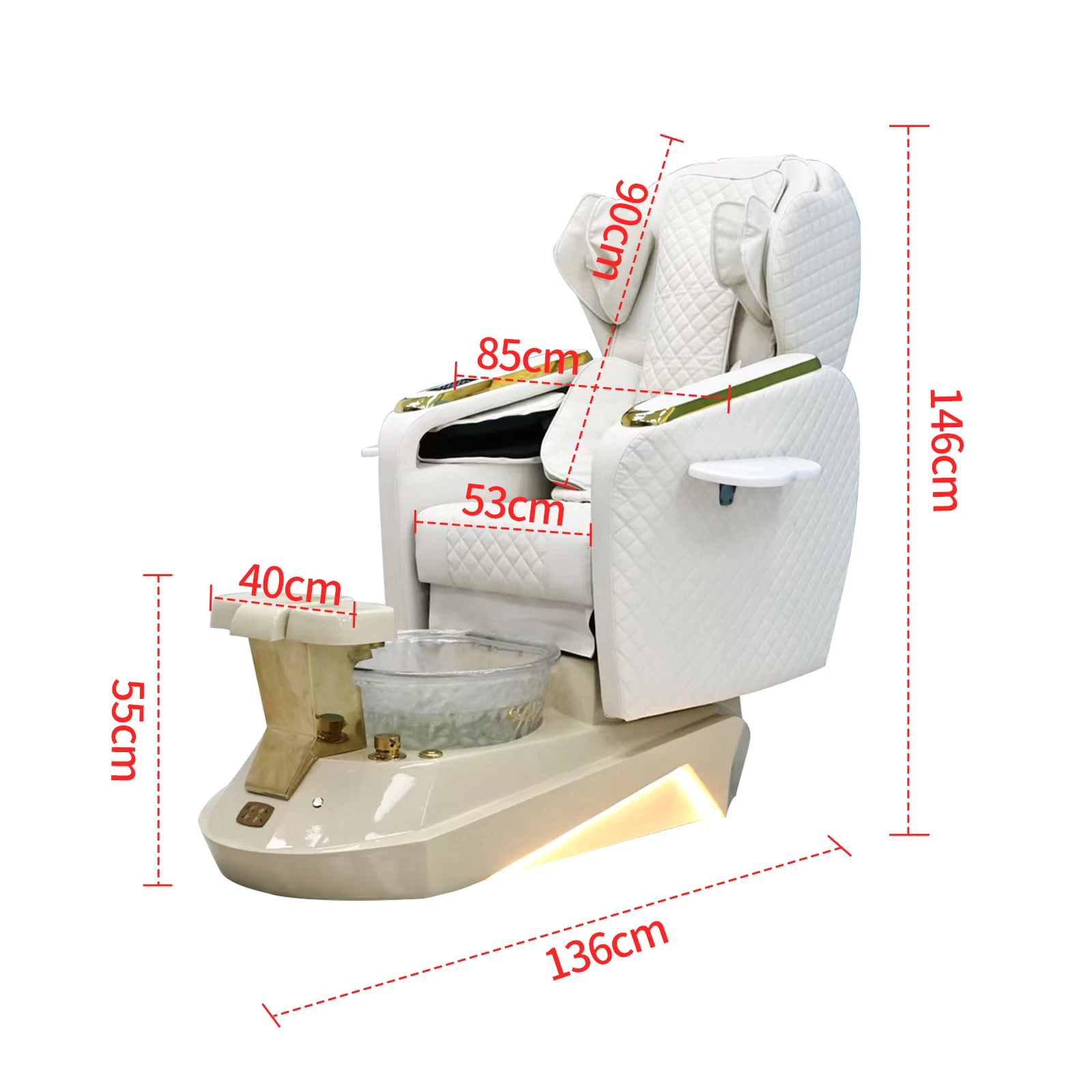 Factory Customized Luxury Pedicure Chairs Fully Automatic Lying Pedicure Foot Spa Pedicure Massage Chair for Nail Beauty Salon - view 6