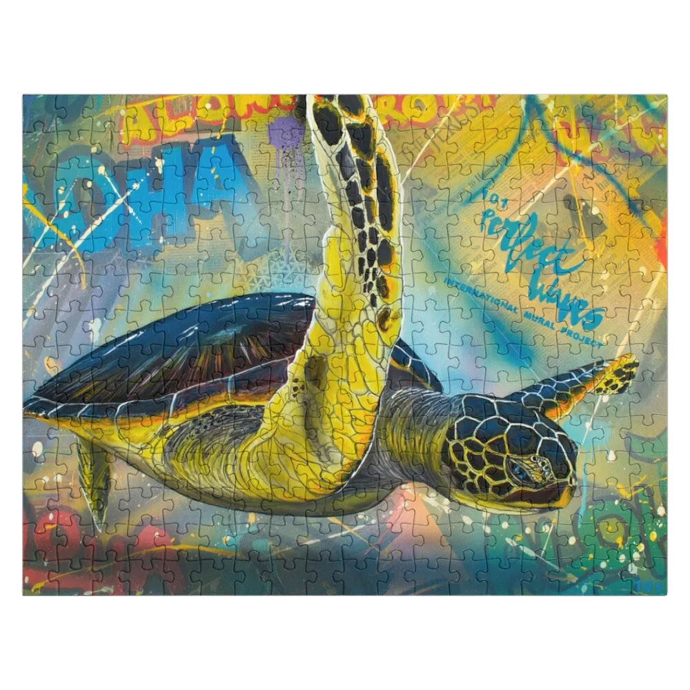 Aloha Honu - Street Art Jigsaw Puzzle Customized Photo Personalized Name Puzzle Toddler Toys Iq Puzzle