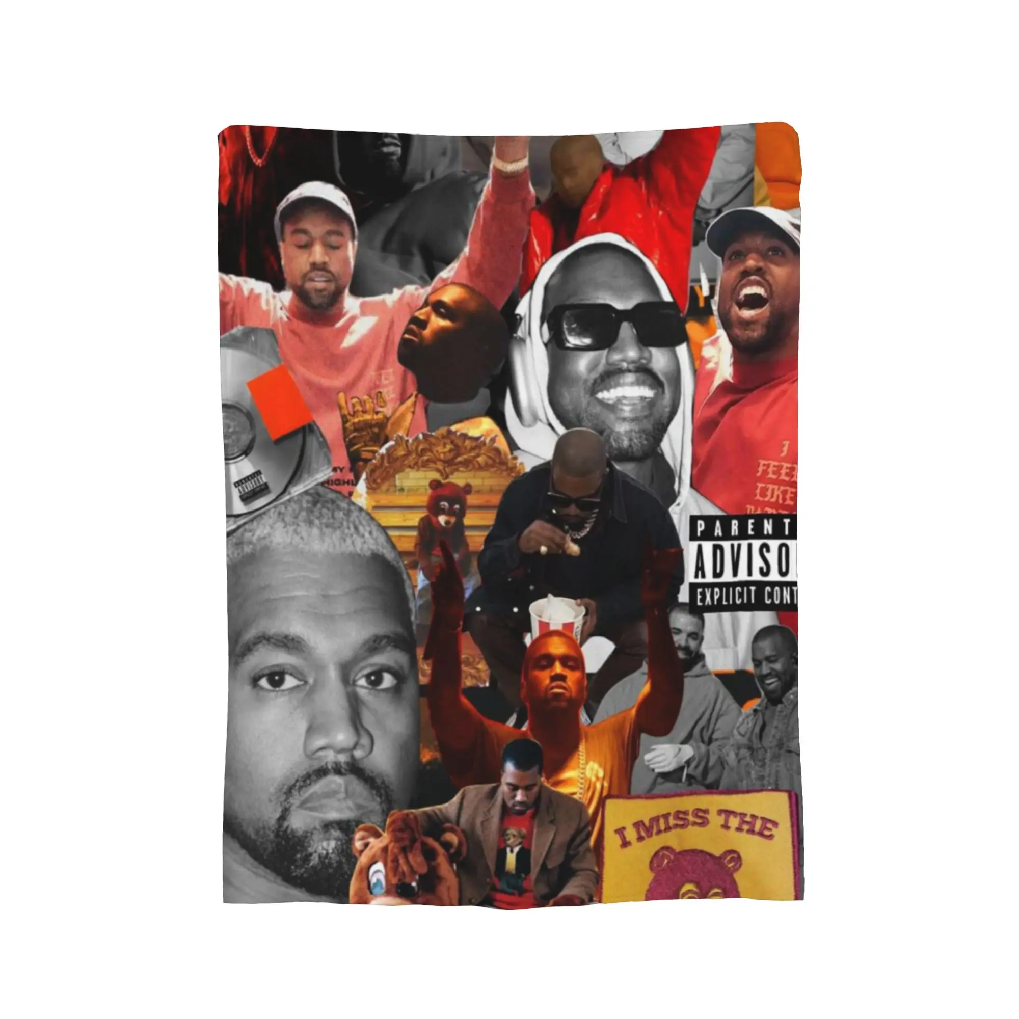 Kanyes wests Blanket Super Soft Warm  Throw Blankets for Bed 50x60 Inch Multiple Sizes Rug Piece