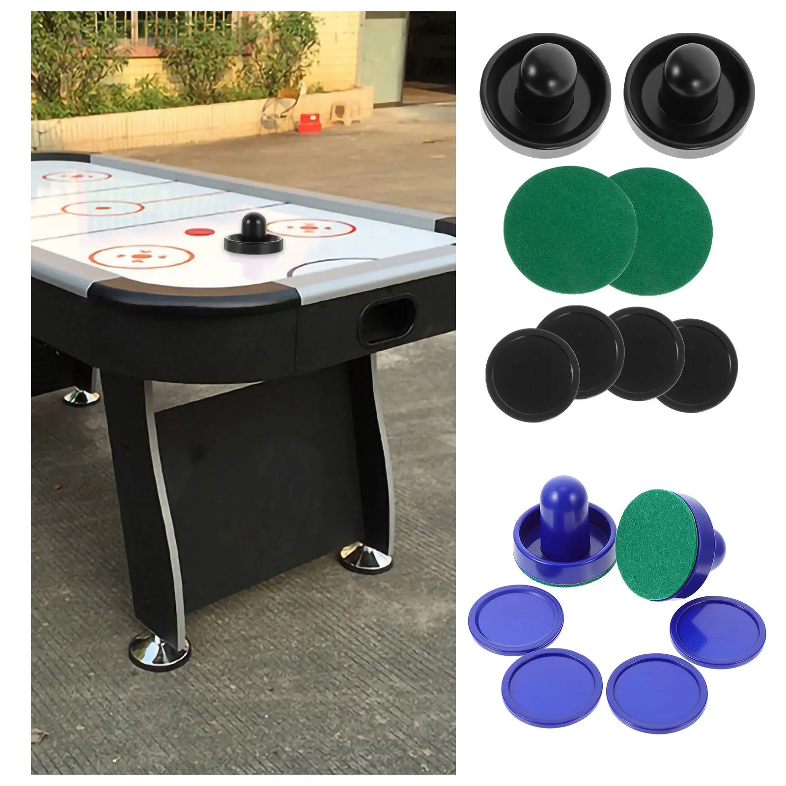 

2Sets Plastic Air Hockey Pusher and Paddle Combo Enhanced Durability Fit Standard Tables Revive Your Game Night with Reliable