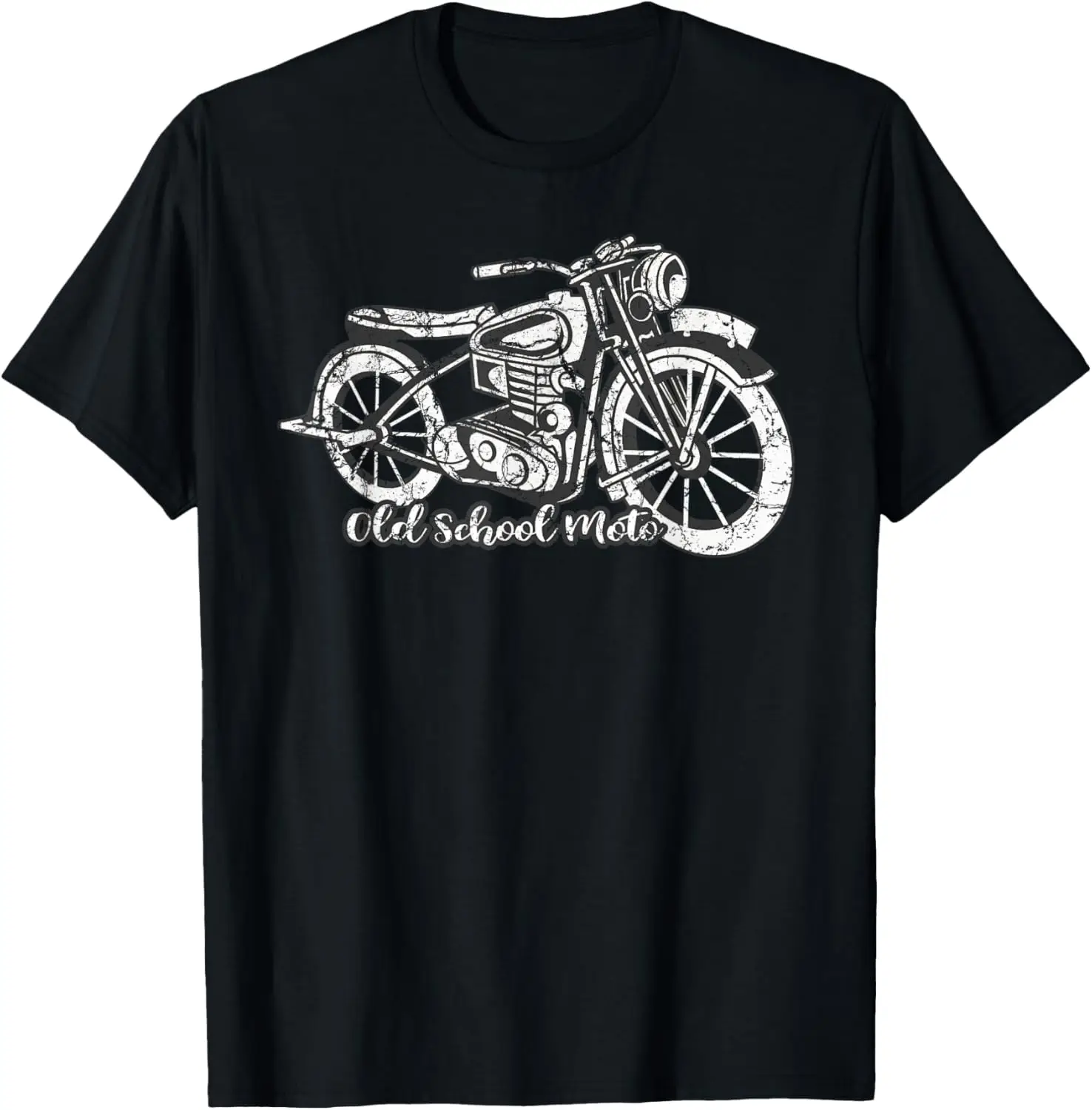 Vintage Motorcycle Shirt T-Shirt 100% Cotton Trendy Y2K Short-Sleeve Tee-Soft, Quick-Drying, Moisture-Wicking; Ideal Sports
