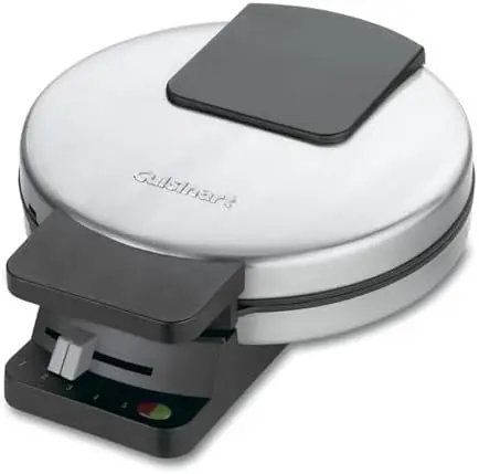 

Cuisinart 1250W Waffle Maker – 5 Browning Settings, Classic Round Waffle Iron, Stainless Steel WMR-CANAS