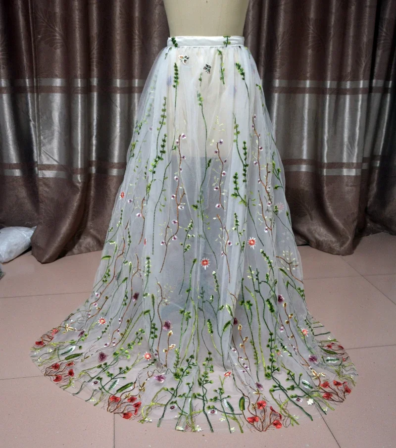 

3-layer chiffon rock pattern, pointed rock, movable train, movable rock, customized size, bride dress, rock
