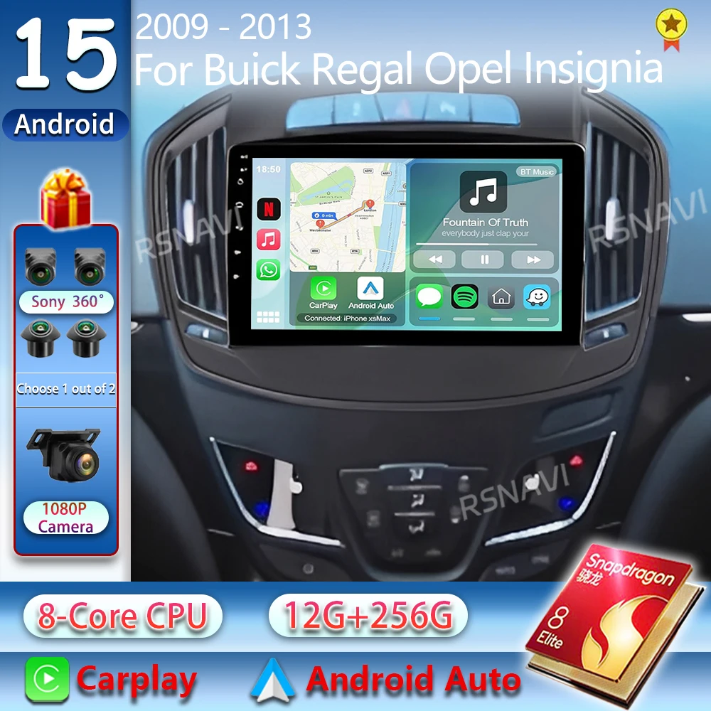 

Android 15 Car Radio For Buick Regal Opel Insignia 2009 - 2013 Navigation GPS Multimedia Player wifi+4G Stereo Auto DSP 2 DIN BT