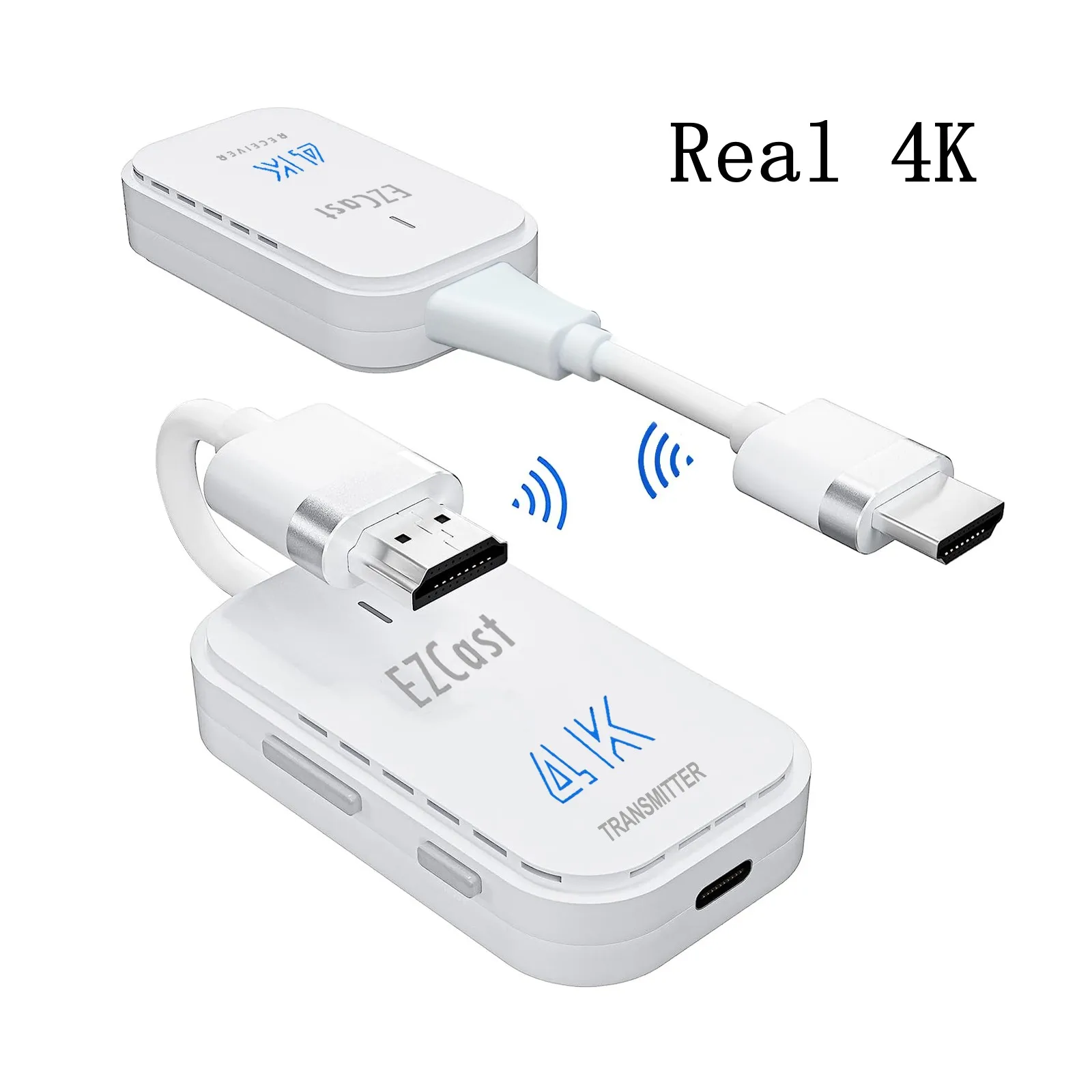 Eppfun Real 4K Draadloze Hdmi/Type C Zender En Ontvanger Hdmi Extender Horloge Films Van Laptops, Pc, Mac Naar Hdtv Projectoren