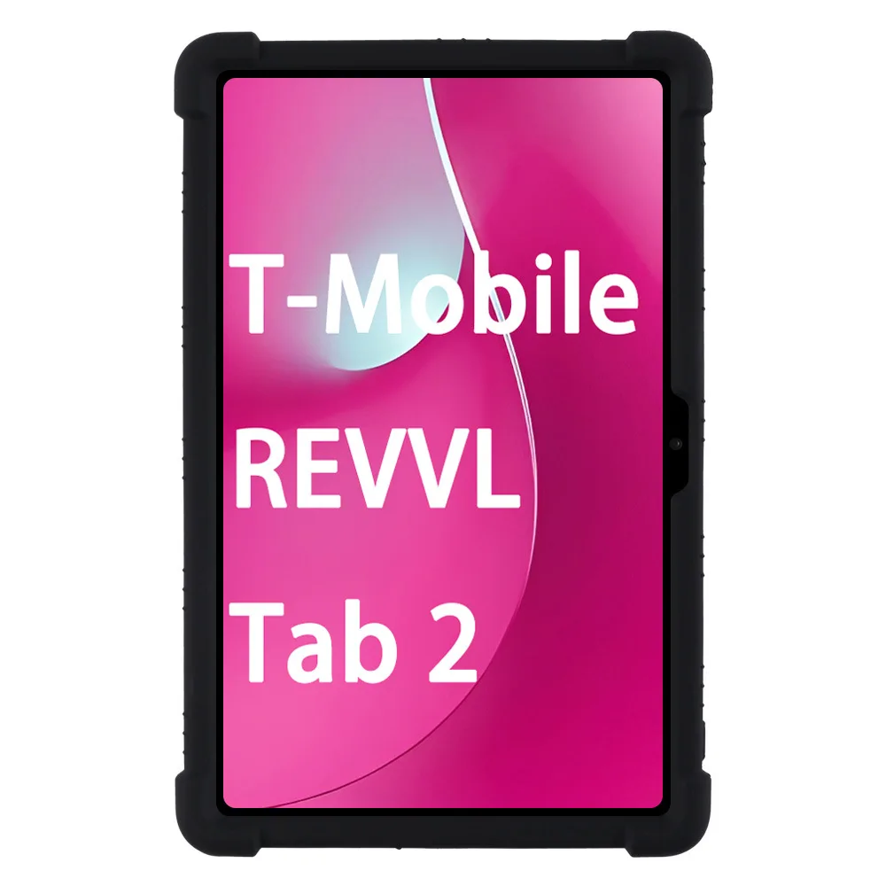 حافظة لهاتف T-Mobile Revvl Tab 2 10.1 بوصة مقاومة للصدمات وسميكة واقية للأطفال بمسند كيس Bolsas