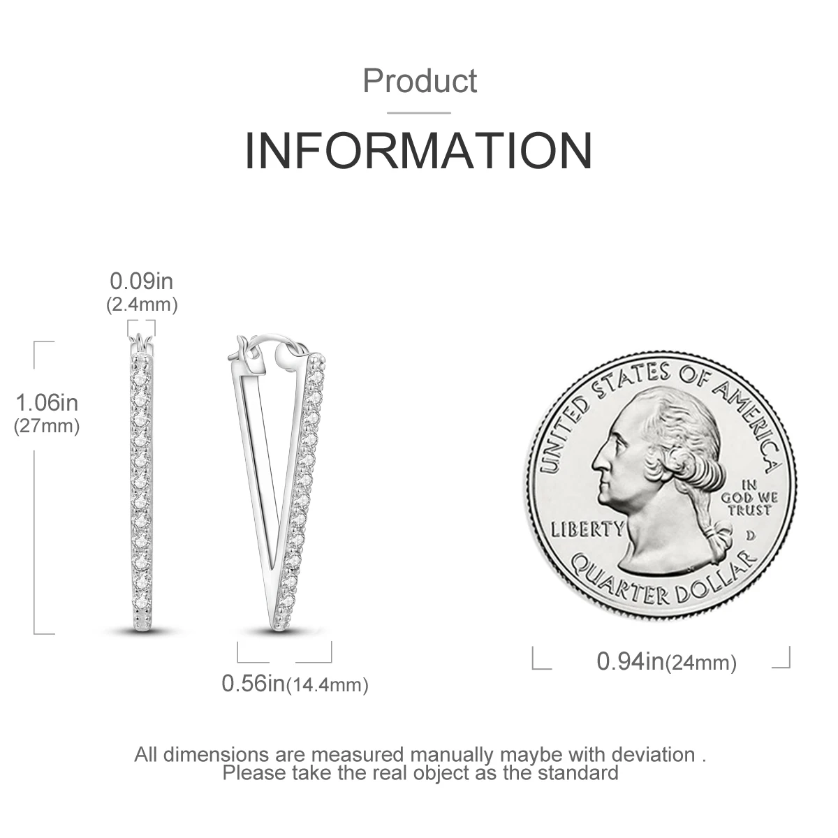 925 Silver Earring Triangle Zircon Pendientes For Woman Luxury  Date Party Jewelry