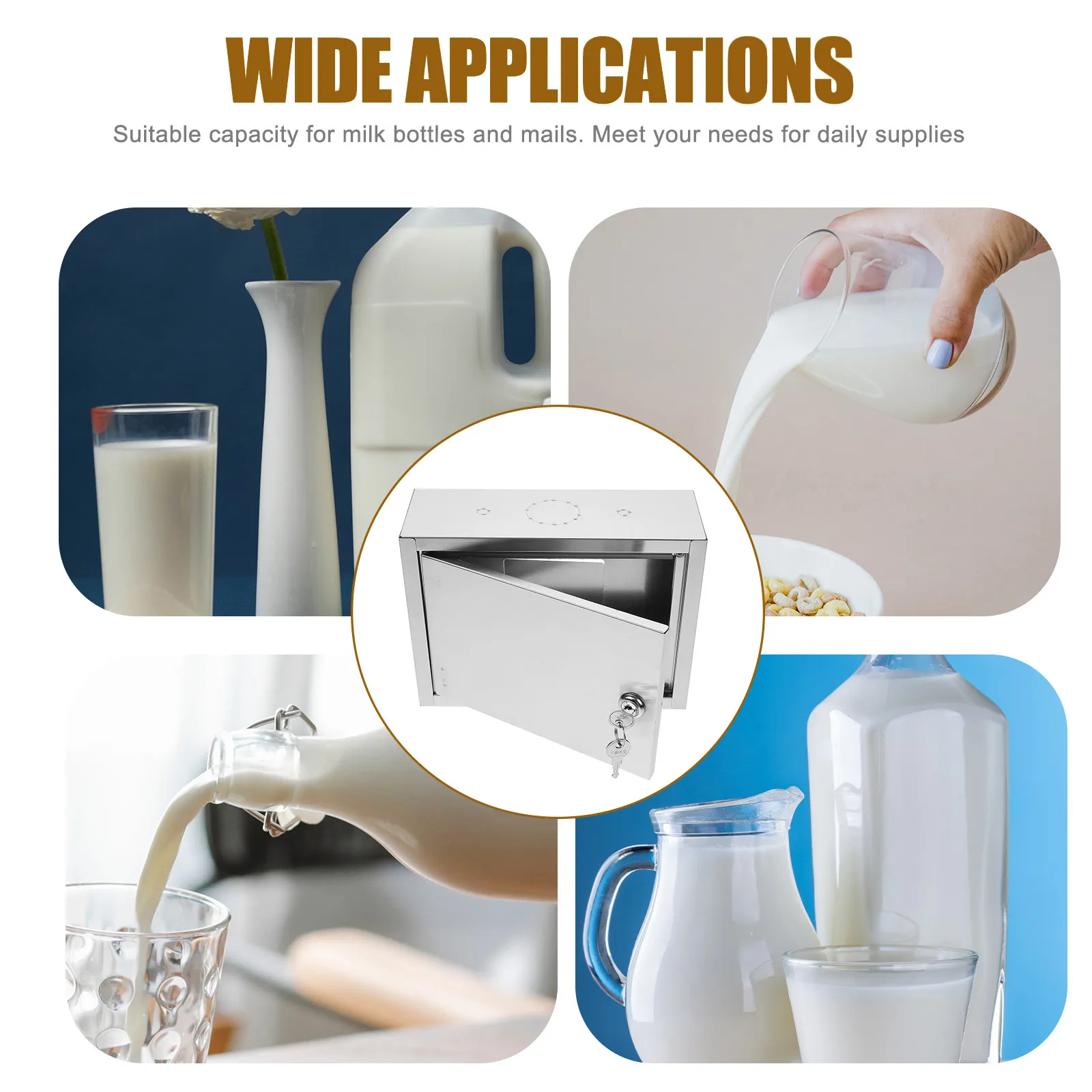 

Настенный почтовый ящик-локер для посылок с замком, прочный, для доставки, для входной веранды, уличный