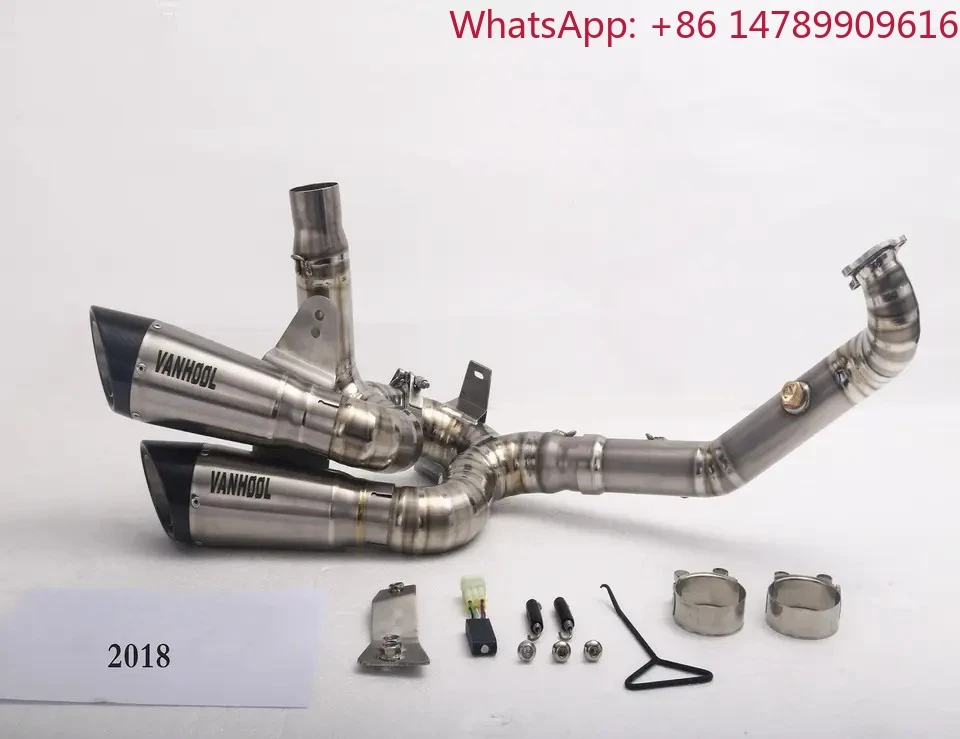 Universal Motorcycle Exhaust Pipe System for 1260cc  Bike, Stainless Steel Titanium Muffler, Aftermarket Racing Escape
