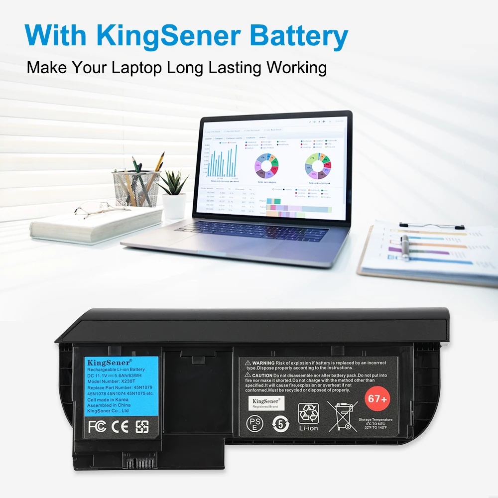 KingSener Korea Cell X230T Tablet Battery For Lenovo Thinkpad X230T 45N1078 45N1079 45N1075 45N1077 45N1074 67+ 11.1V 5600mAh