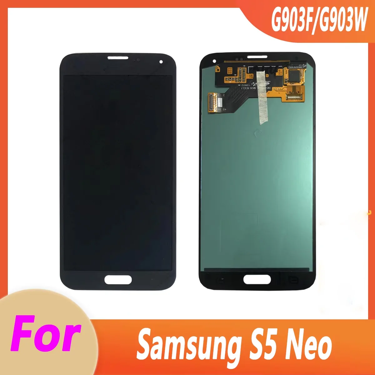 100% testado amoled s5 neo lcd para samsung s5 neo lcd para g903f/g903w display lcd tela de toque digitador assembléia peças