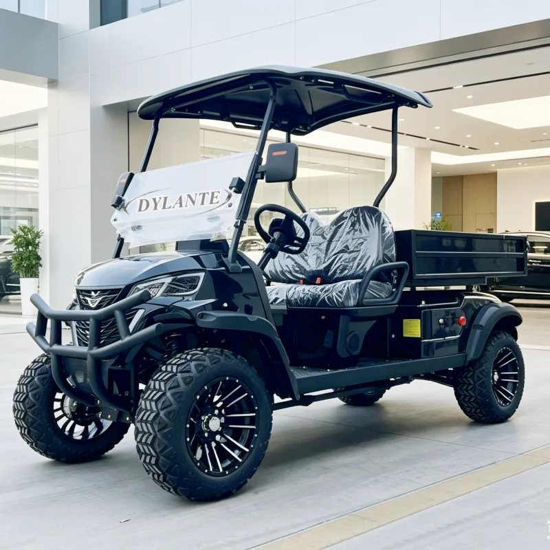 New Style Lithium Battery Golf Cart with Cargo Box offroad Driving Hunting Club 2 4 Seats 60v72v Electric Golf Cart