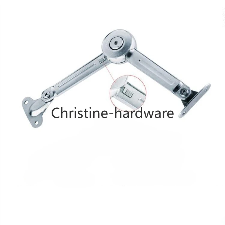 Lid Support Hinge in Satin Nickel Folding Lid Stay Hinge with Soft Close, Perfect for Toy Box/Drawer Window/Wardrobe/Cabinet Doo