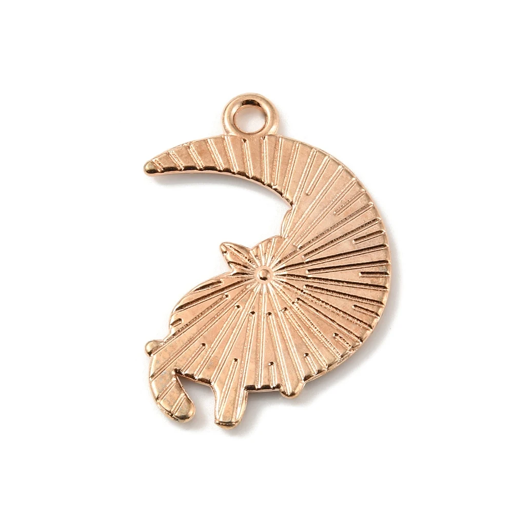 30pcs Crescent Moon Black Cat Enamel Charms Alloy Moon Cat Pendants for DIY Bracelet Necklace Keychain Jewelry Making Craft