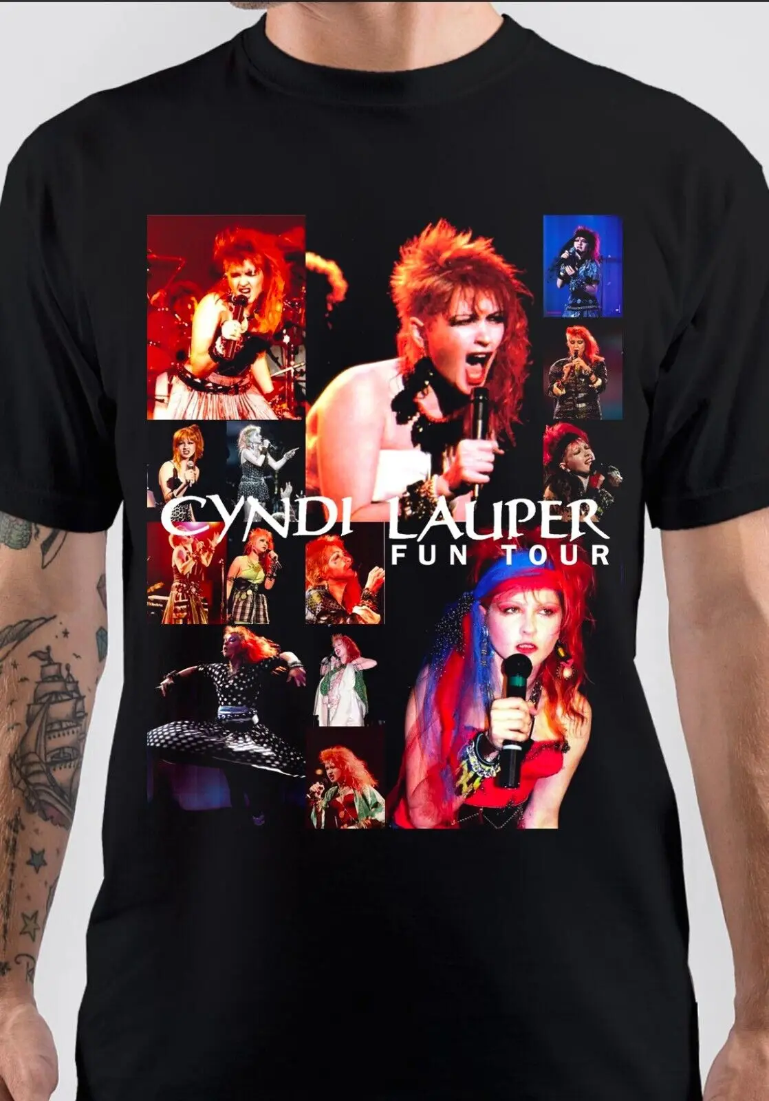 Cyndi Lauper T-Shirt  Fun Tour World Tour ALl size shirt E216