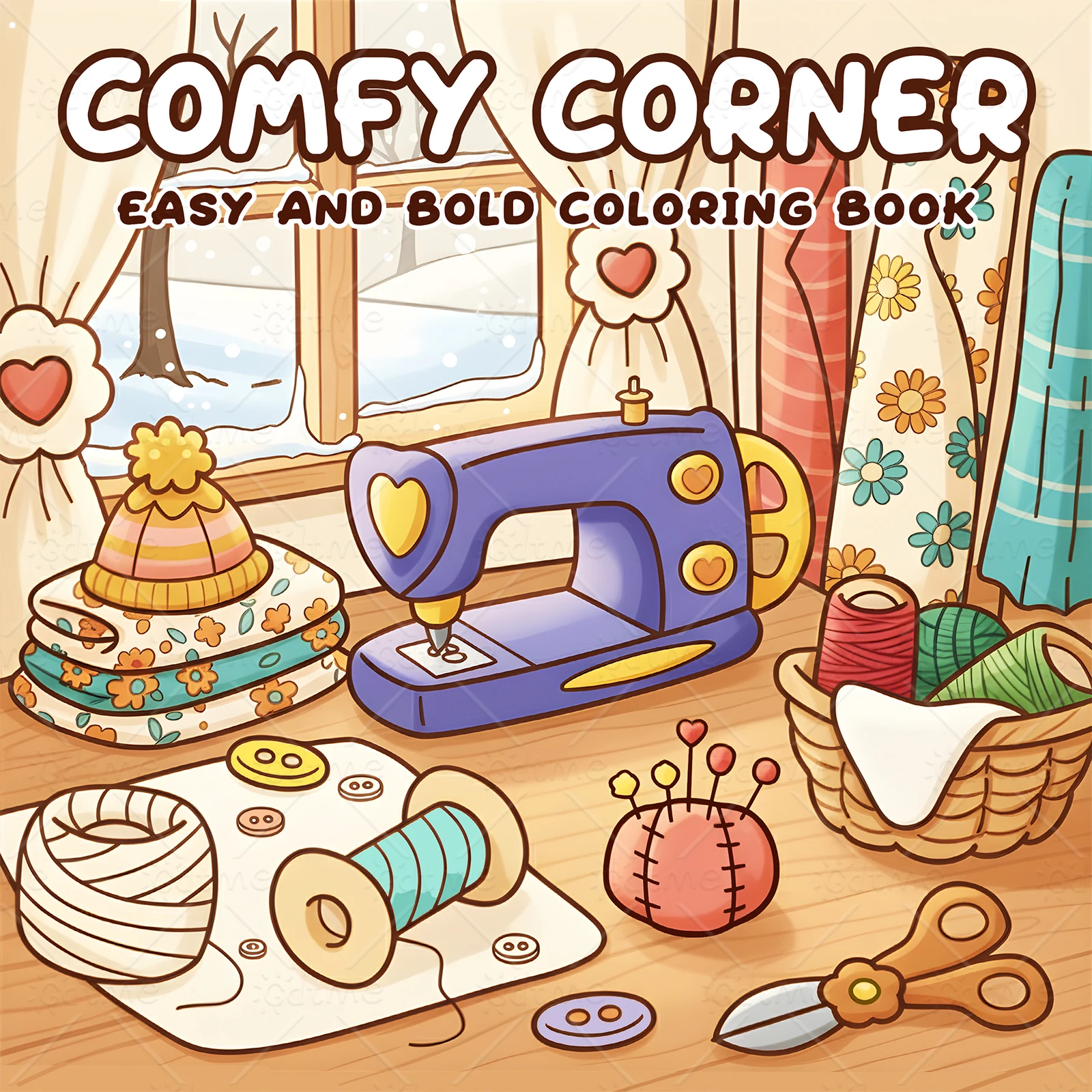 COMFY CORNER Bold-easy Patterns Coloring Book for Adults Cute Drawing Book Perfect Gift for Party and Birthday