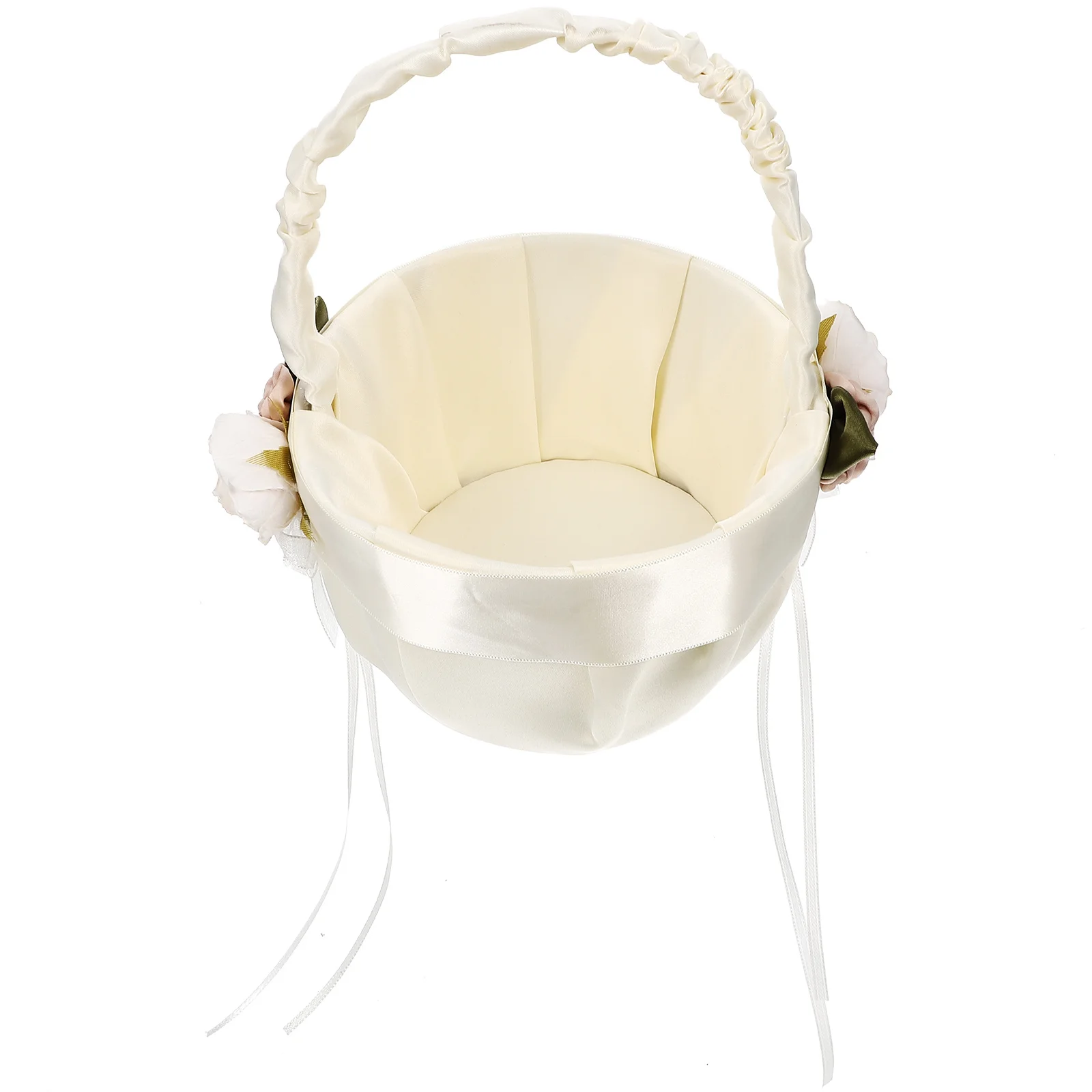 

Delicate Lace Bow Wedding Flower Basket for Perfect for Aisle Decoration and Special Events Wedding Basket