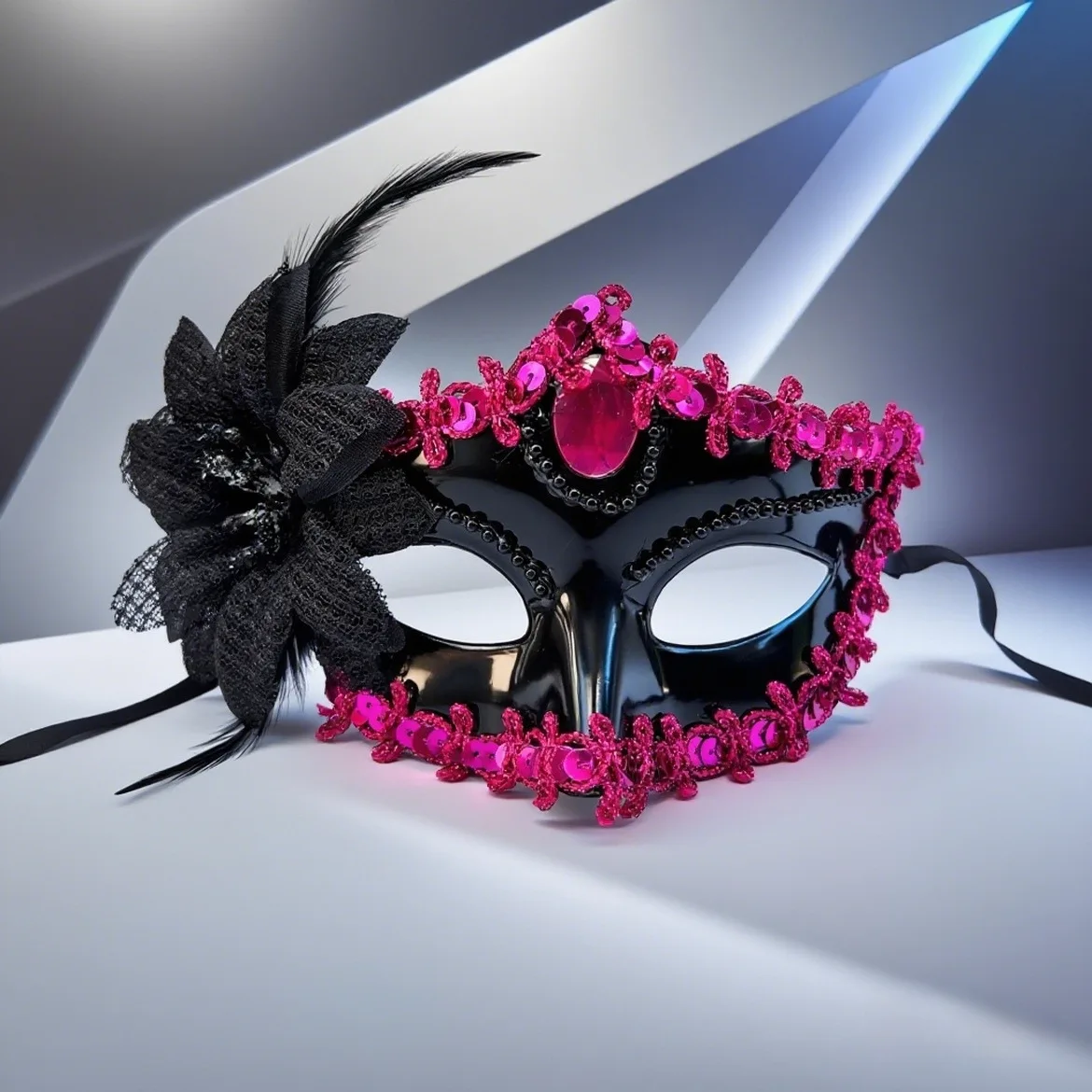 깃털 마스크 신비한 가장무도회 마스크 꽃 마스크 카니발 가장무도회 파티용 클래식
