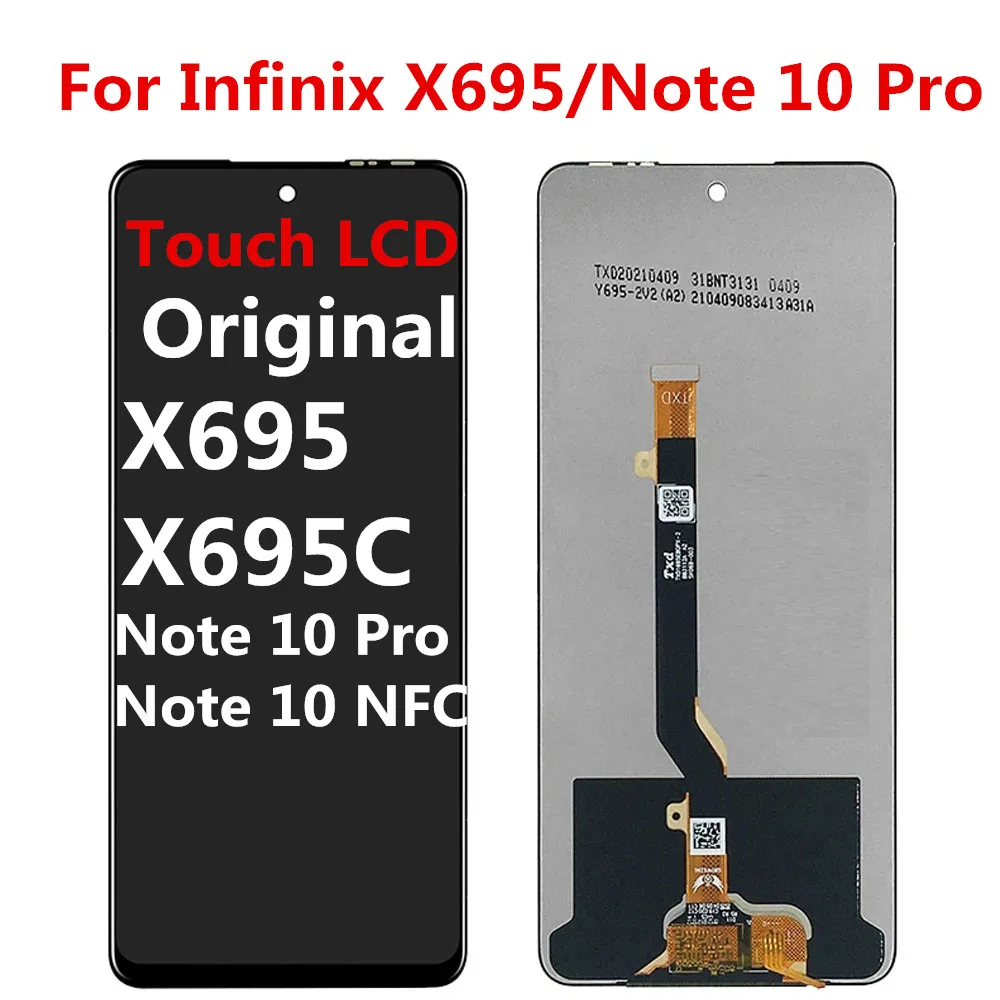 

6.95 ” For Infinix Note 10 Pro X695 / Note 10 Pro NFC X695C LCD Display Touch Screen Digitizer Assembly Replacement