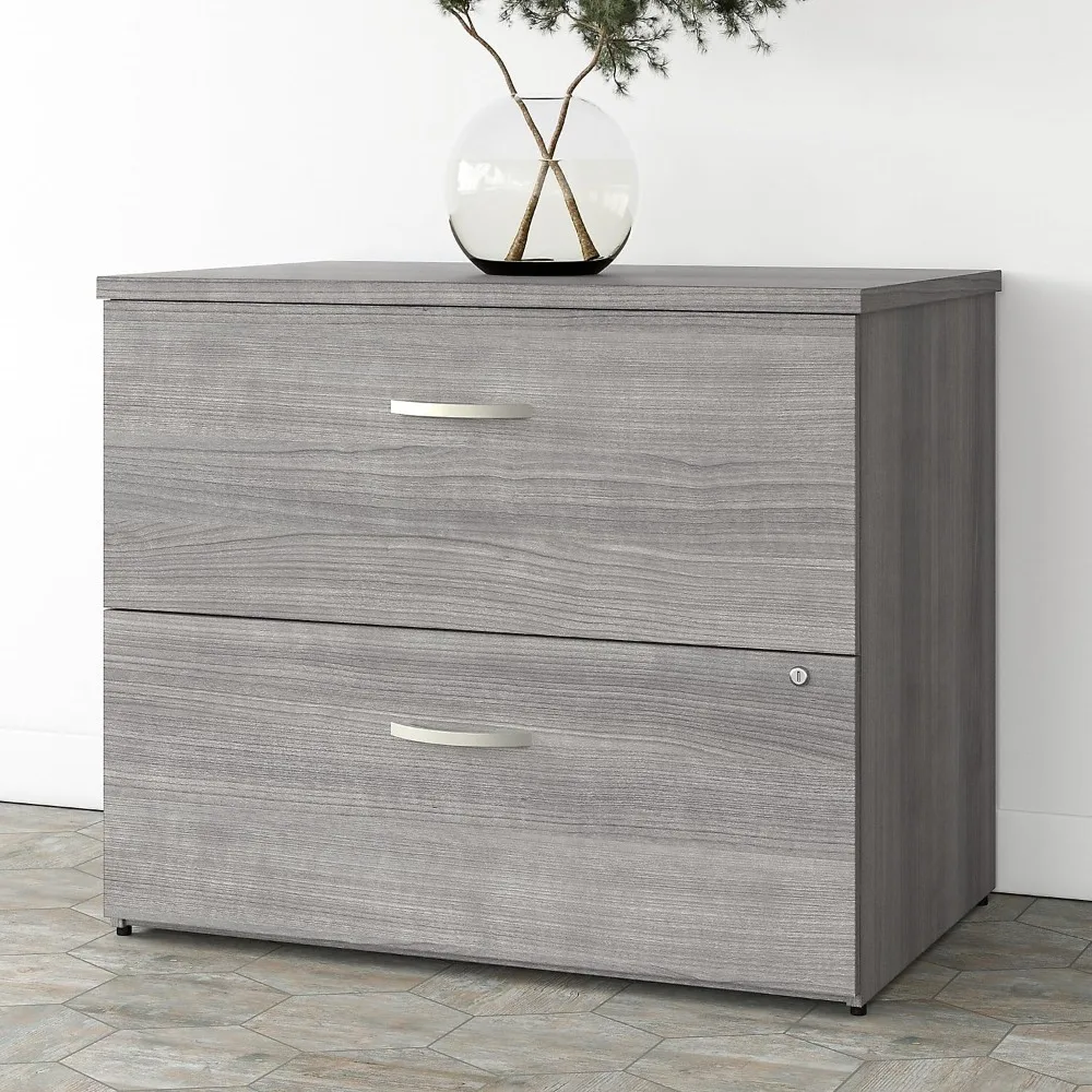 

Studio A 2 Drawer Landscape Filing Cabinet, 23.35 D x 35.67 W x 29.84 H inches, Platinum Grey - Assembled