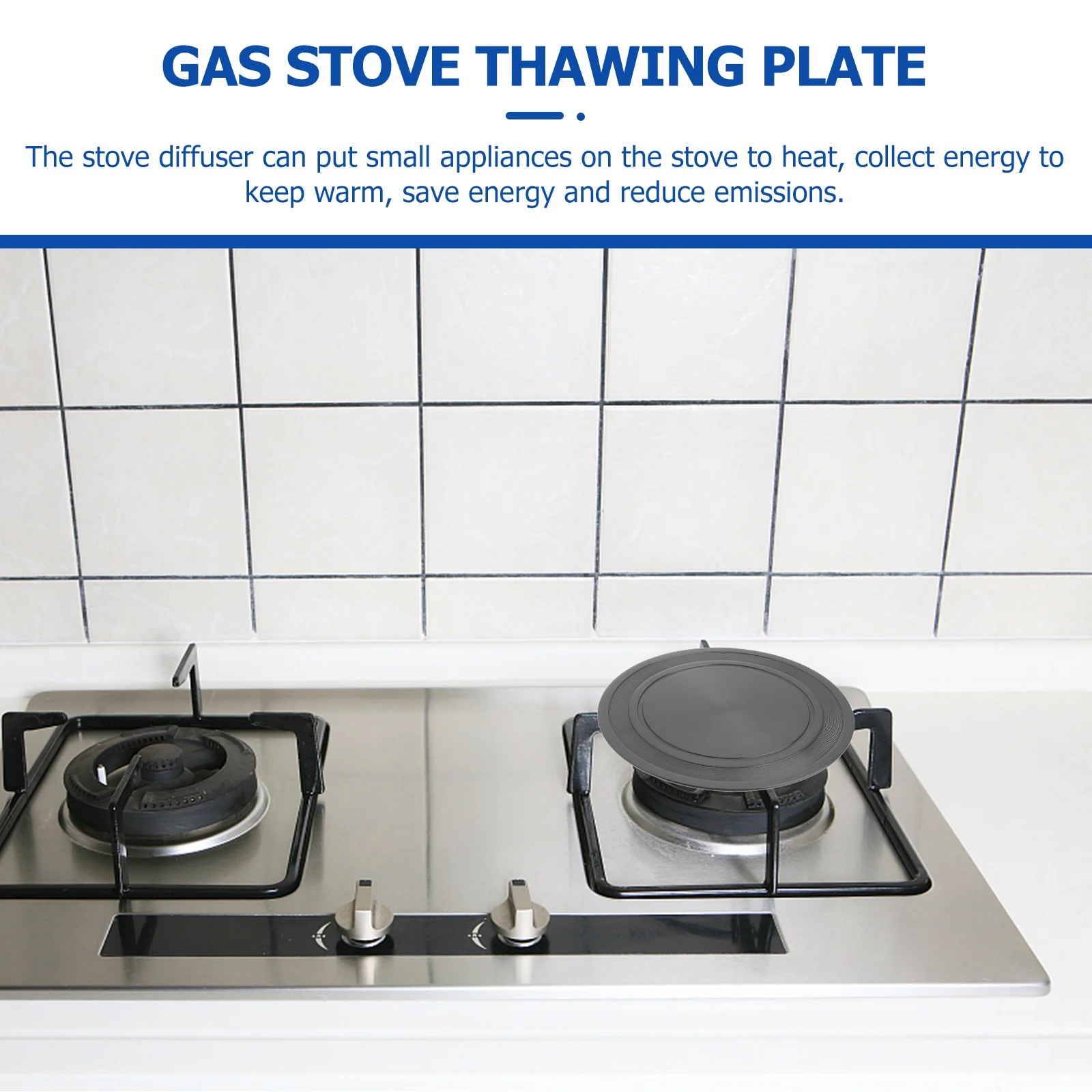 

Tray Heat Conduction Plate Diffuser Round Fast Defrosting Radiating Black Aluminum Alloy Board