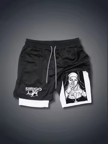 Berserk- Men's 2-in-1 sports shorts, running quick drying shorts, gym and fitness training, double layered RL00026