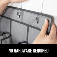 12/14/24 Pockets Over the Door Shoe Organizer Large Mesh Pockets With 4 Hooks Mesh Fabric Shoe Rack Storage Bag For Bedroom - Image 6